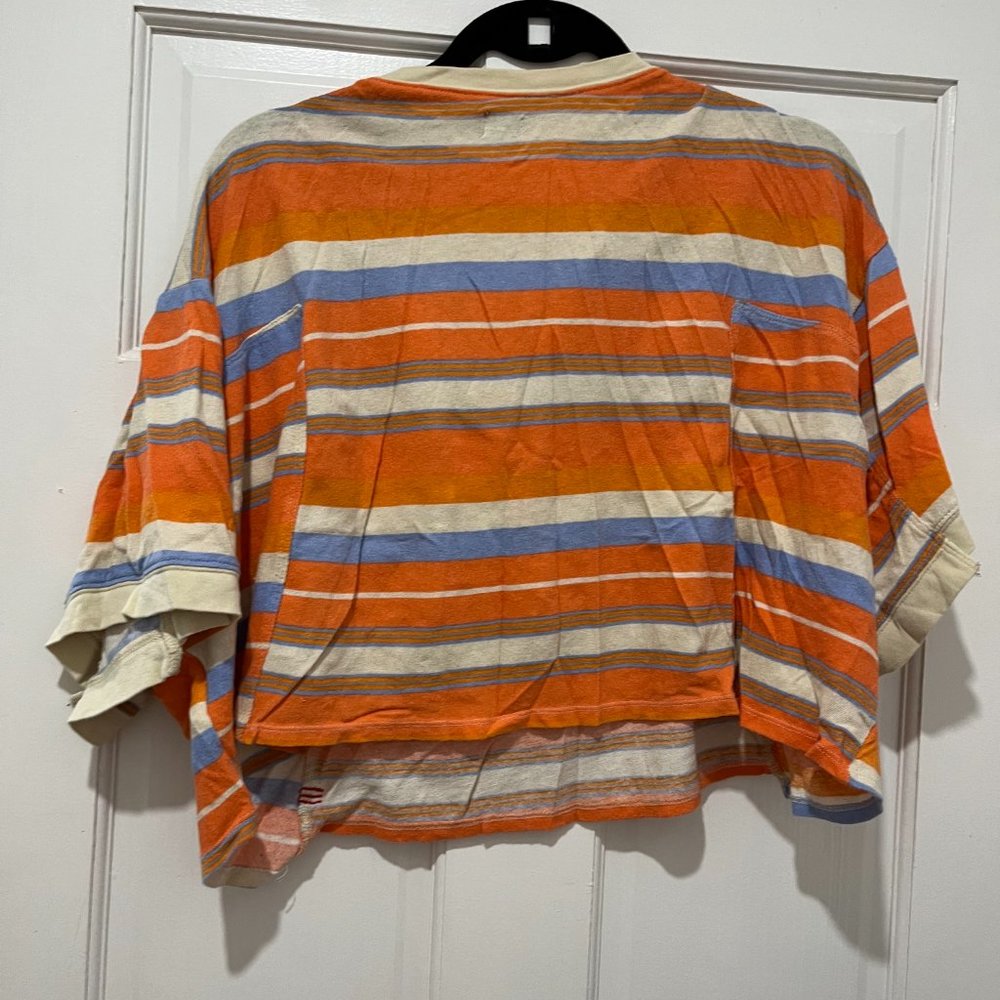 BDG Striped Cropped Shirt - Picture 2 of 2